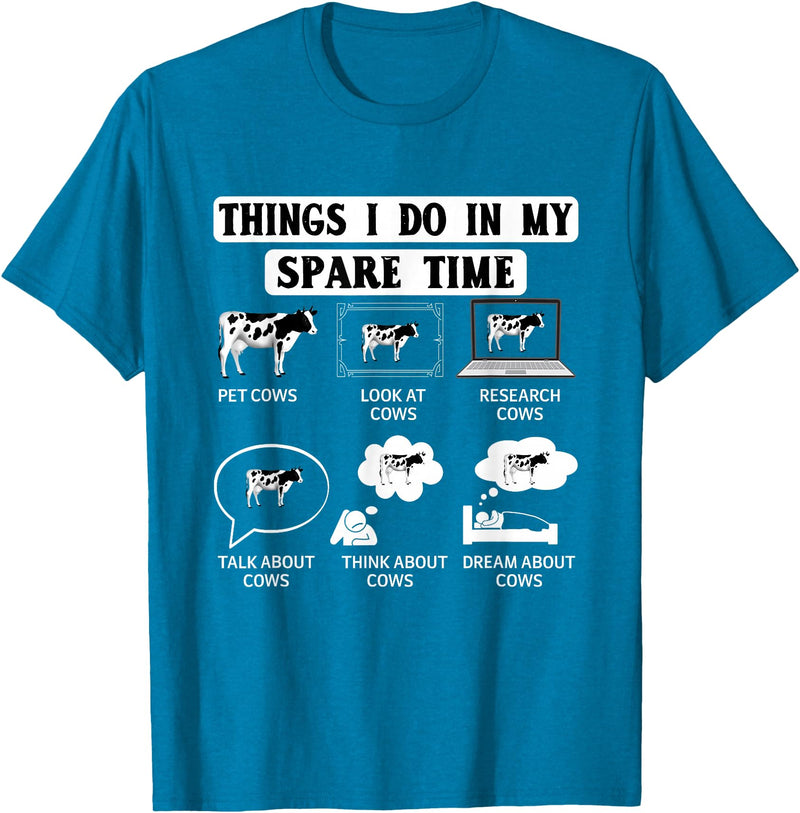 Cow Crop Farm Gift Field Tractor Farmer Ranch Things I do in my spare Time Cow Harvest Farming Barn Cattle T-Shirt -
