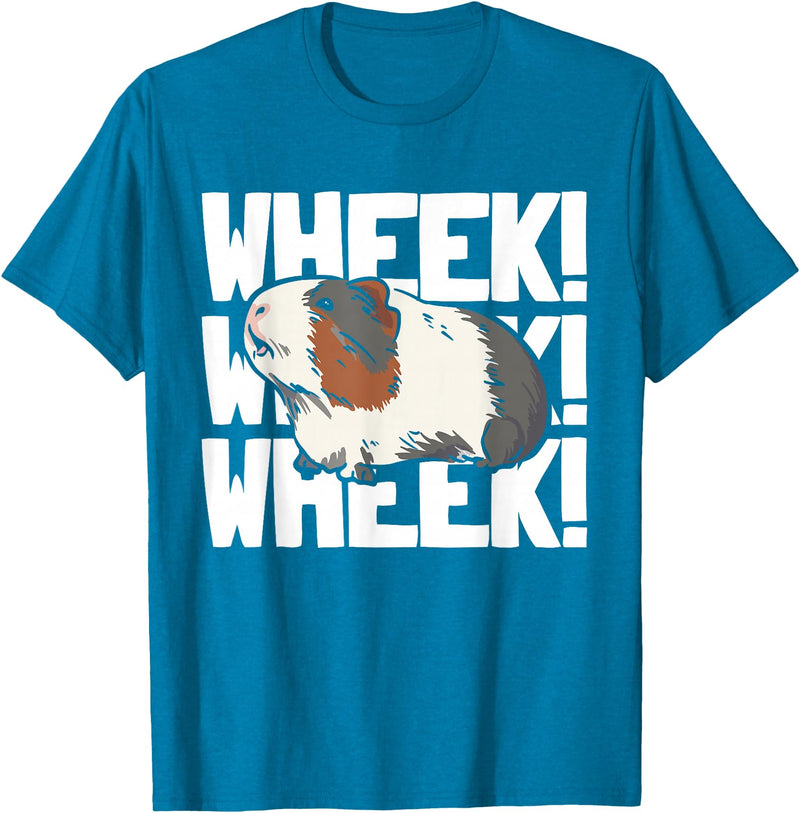 Guinea Pig Gifts & Merchandise Guinea Pig Girl Wheek! Wheek! Guinea Pigs T-Shirt - Sapphire Blue