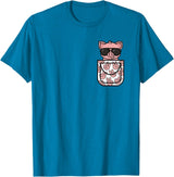 KATYLIN Funny Pig Pocket Pig Lover Men Women Boys Girls Kids T-Shirt - Sapphire Blue