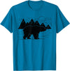Black Bear Wildlife Animal Wilderness Graphic T-Shirt - Sapphire Blue