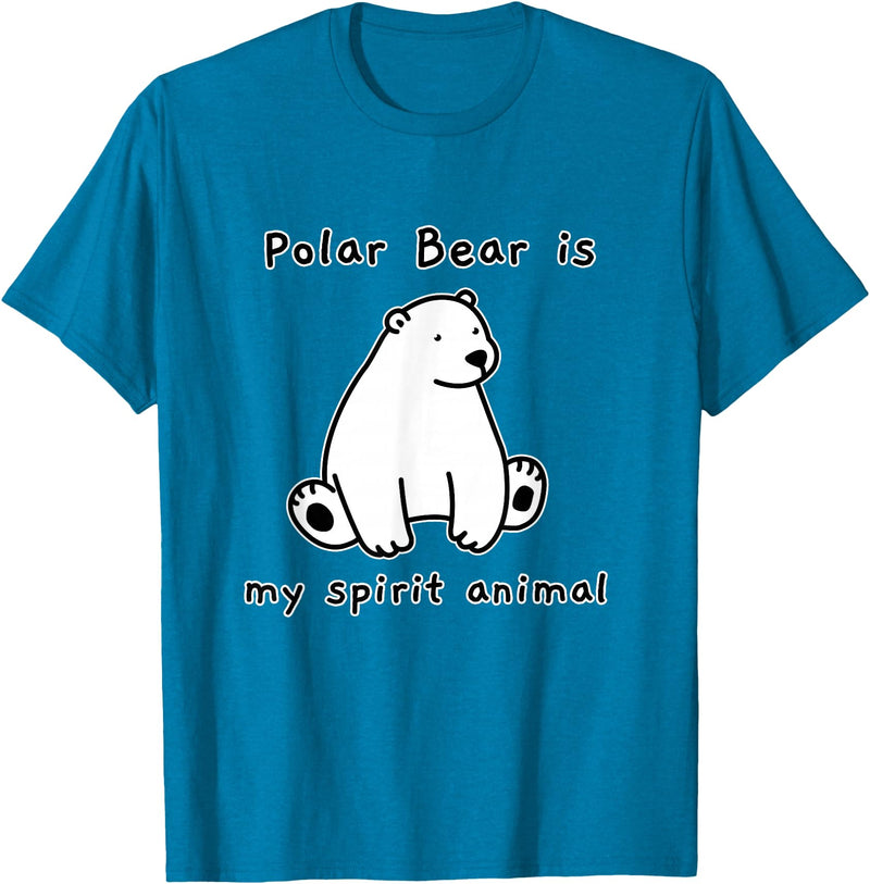Polar Bear Shenanigans Cute Polar Bear is My Ghost Mascot Shirt Animal Mascot T-Shirt - Sapphire Blue