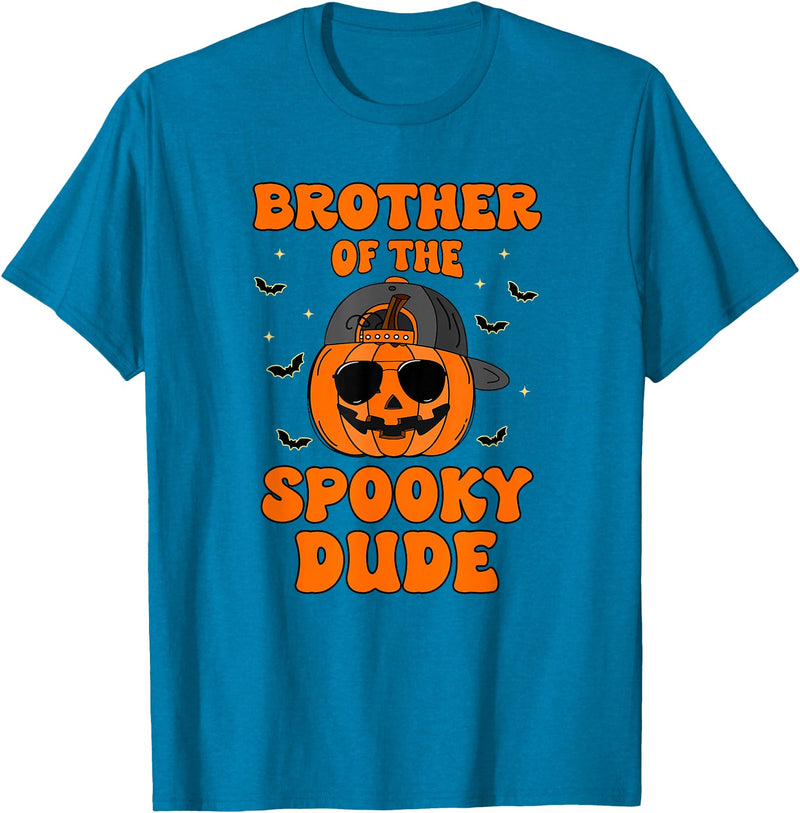 One Spooky Dude 1st Birthday Outfit For Family Brother of The Spooky Dude Halloween Pumpkin Birthday Family T-Shirt -