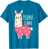 Two Suns Llama Design Lama Pajama T-Shirt - Sapphire Blue