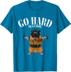 Hamster Deadlift Training Funny Cute Rat Weightlifting Meme T-Shirt - Sapphire Blue