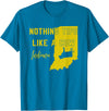 Funny Farm Nothing Tips Like A Cow Indiana state T-Shirt - Sapphire Blue