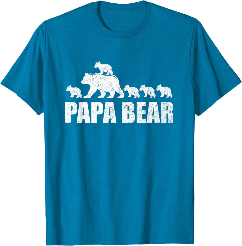 Papa Bear 5 Kids TShirt Papa Bear 5 Cubs Shirt Papa Bear 5 Cubs Shirt Daddy Bear 5 Kids TShirt Papa 5 Kids T-Shirt - Sapphire Blue