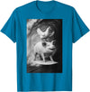 Surf Animal Lovers Funny Pet Summer Waves Vibes. Funny Surfing Pig and Chicken Selfie On Farm Animal T-Shirt - Sapphire Blue