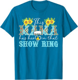 Proud Pig Show Mom Mother's Day Proud Pig Show Mom Pig Show Mother Pig Show Mama T-Shirt - Sapphire Blue