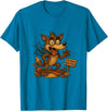 Three Hero Pigs Storytime Legends Bad Wolf in personalized costume 3 Pigs on the back T-Shirt - Sapphire Blue
