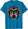 Tribal America Alaska Native American Art Tlingit Eagle Tribal Bear Clan T-Shirt - Sapphire Blue