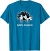 Pork Cupine Shirts Funny Pork-Cupine Shirt - Porcupine and Pig Tee T-Shirt - Sapphire Blue