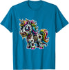Cool Zombie Horror and Halloween Designs Scary Zombie Unicorn Scary Halloween Horror Monster Design T-Shirt - Sapphire Blue
