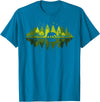 Outdoor Tree Tee Trees Reflection Wildlife Nature Animal Bear Outdoor T-Shirt - Sapphire Blue