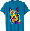 Funny Dog Lover Shirts Cattle Dog Shirt Funny Australian Cattle Dog Pop-Art Shirt T-Shirt - Sapphire Blue