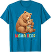 Autism Awareness Month For Autism Warrior Mother Mama Bear Proud Autism Mom Autism Awareness for Mom T-Shirt - Sapphire Blue