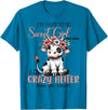 Funny cow lover gifts farmer life cute cow farming I'm Not Sweet Girl Next Door I'm The Crazy Heifer T-Shirt - Sapphire Blue