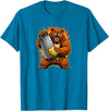 I Hate Wisconsin Tees Angry Bear Grating Cheese Grater Hater T-Shirt - Sapphire Blue