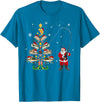 Fishermans Christmas Pajama Gift Tree Lights Merry Fishmas T-Shirt - Sapphire Blue