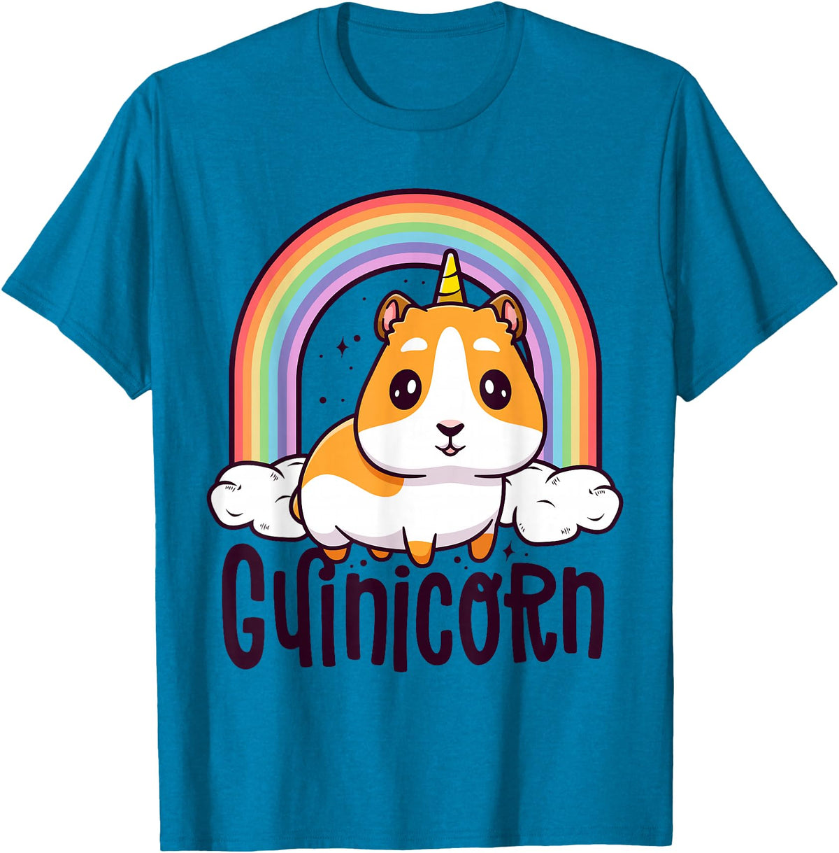 Guinea Pig by Hoy Haus Guinicorn Funny Guinea Pig Shirts For Kids Boy Girl Unicorn T-Shirt - Sapphire Blue