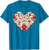 Cute Polar Bear Lovers Valentine Costume Women Men Funny Polar Bear Heart Valentine Polar Bear Womens Mens Kids T-Shirt - Sapphire Blue