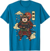 Samurai Pig Anime Japan Pig Samurai Japanese Warrior T-Shirt - Sapphire Blue