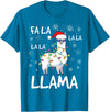Funny Christmas Llama Shirts FA La La Llama Shirt Women Men Kids Funny Llama Christmas T-Shirt - Sapphire Blue