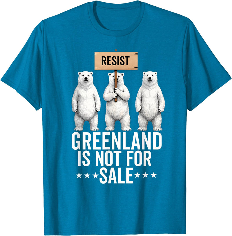 Greenland is not for sale Merch Greenland is not for Sale Polar Bear Greenland Denmark T-Shirt - Sapphire Blue