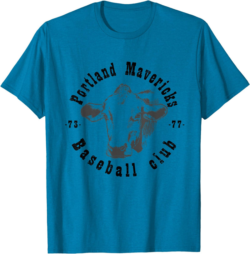The Gadi Portland T Shirt Cows Mavericks Baseball Vintage For Mens T-Shirt - Sapphire Blue