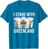 I stand with Greenland Merch Apparel I Stand with Greenland Protest Polar Bear Greenland Denmark T-Shirt - Sapphire Blue