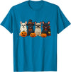 Ghost Bulldog Halloween French Mummy Dog Lover French Bulldog Ghost Witch Pumpkins Halloween Dog Costume T-Shirt - Sapphire