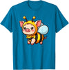 Funny Mini Pig Gifts Mini Pig Bee Pet Funny Animal T-Shirt - Sapphire Blue
