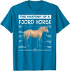 Funny Fjord Horse Lover Tee Shirt Gift The Anatomy Of A Fjord Horse T-Shirt - Sapphire Blue