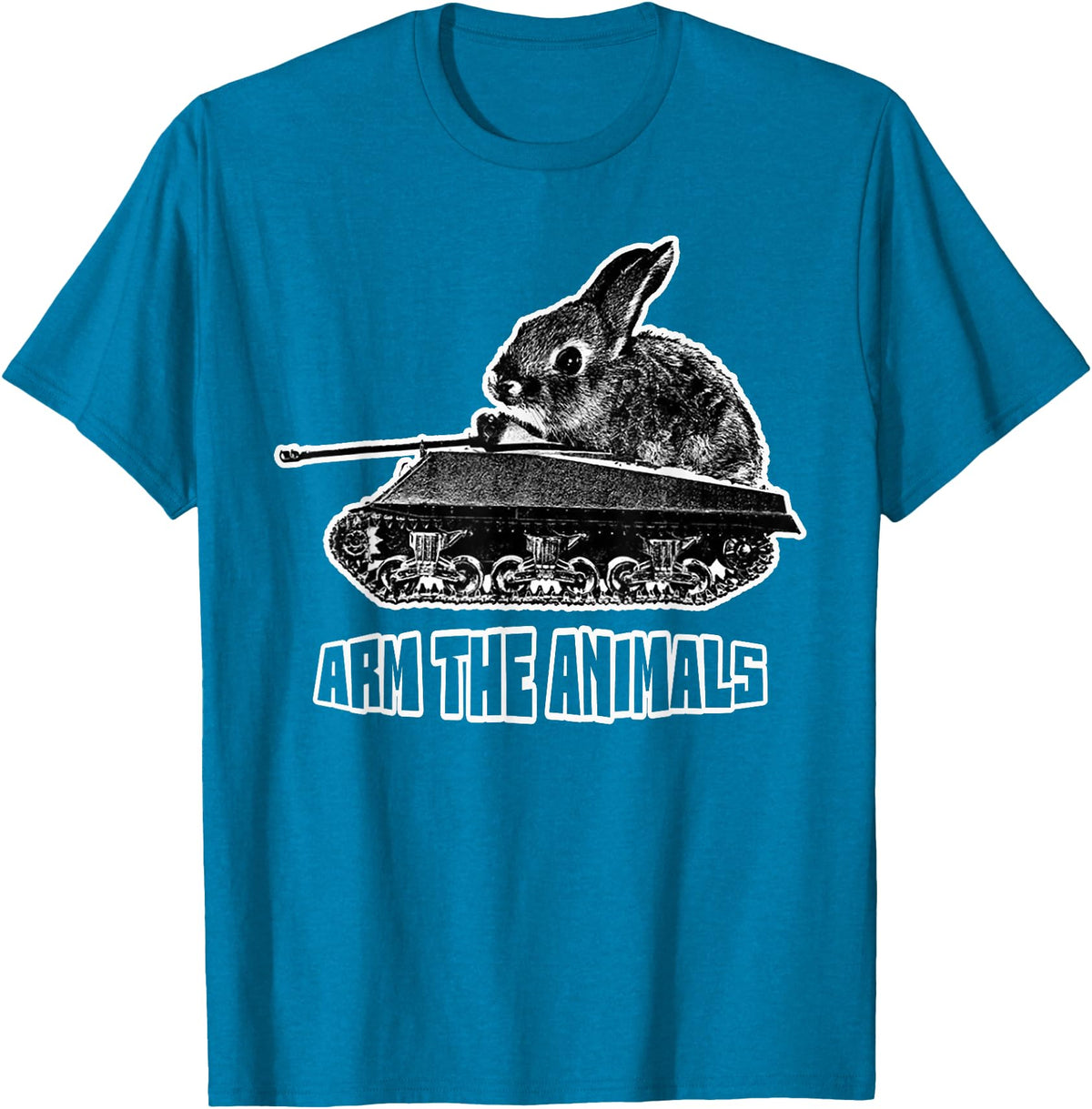 Cute Rabbit Lover Bunny Graphic Tank Top in Sapphire Blue
