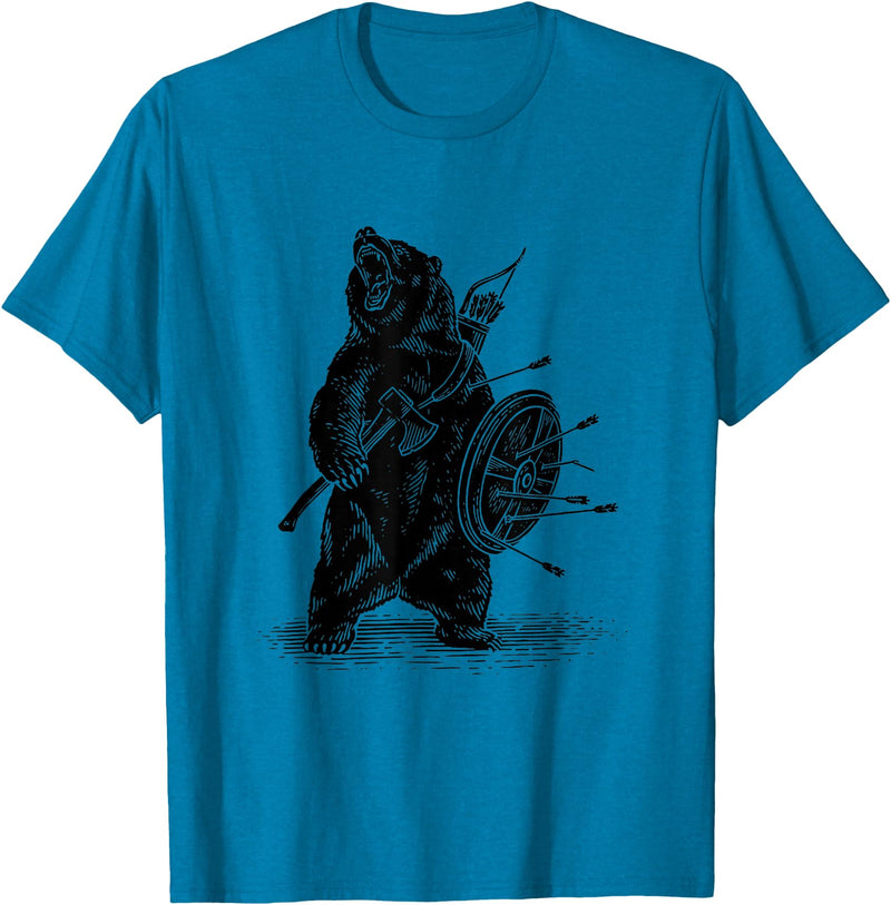 Amazing T shirt Viking Bear T-Shirt Polar Bear T-Shirt T-Shirt - Sapphire Blue