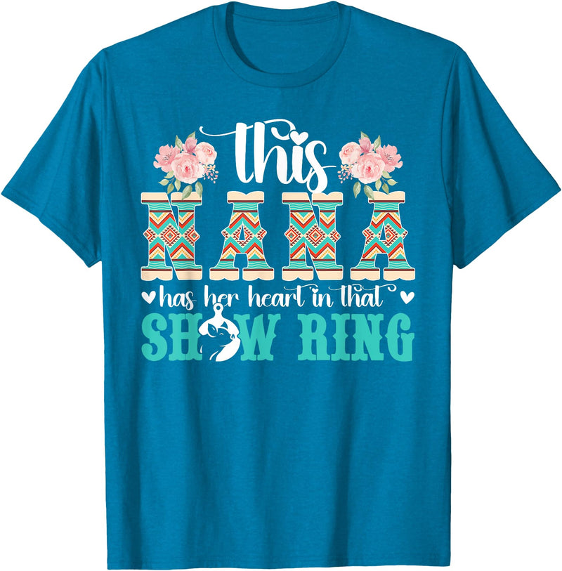 Proud Pig Show Nana Mother's Day Pig Show Nana Grandma Proud Pig Show Nana T-Shirt - Sapphire Blue