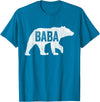 Matching Family Bear by Foxio Baba Bear Matching Family Camping Vintage Bear Funny Baba T-Shirt - Sapphire Blue