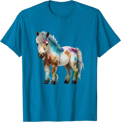 Funny Miniature Horses Gifts Mini Horse Pet Tiny Horse Lover Pony Tie Dye T-Shirt
