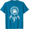 Indigenous Native American For Men Traditional Dreamcatcher Women Bear Native American T-Shirt - Sapphire Blue