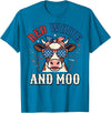 Patriotic Farm Cow Independence Day Red White and Moo Patriotic USA Flag Cow 4th of July T-Shirt - Sapphire Blue