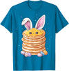 Pancake Food Easter Rabbit Eggs Bunny Ears Breakfast Cute T-Shirt in Sapphire Blue