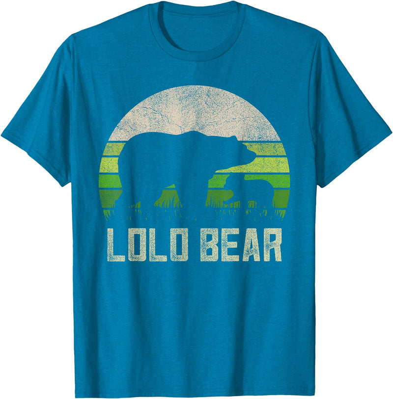 Lolo Bear Gifts & Shirts From Grandchildren Funny Filipino Grandpa Shirts From Grandkids, Cub Lolo Bear T-Shirt - Sapphire Blue