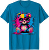 Magical and Funny Bear lover Gifts Colorful Teddy Bear with Sunglasses T-Shirt - Sapphire Blue