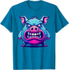 Cartoon Pig Art I Kids Pig Angry Pig I Colorful Pig T-Shirt - Sapphire Blue