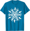 Snowflake Christmas Rabbit T-Shirt in Sapphire Blue