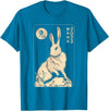 White Rabbit Lover Tarot Card, Year of the Rabbit 2023 T-Shirt in Sapphire Blue