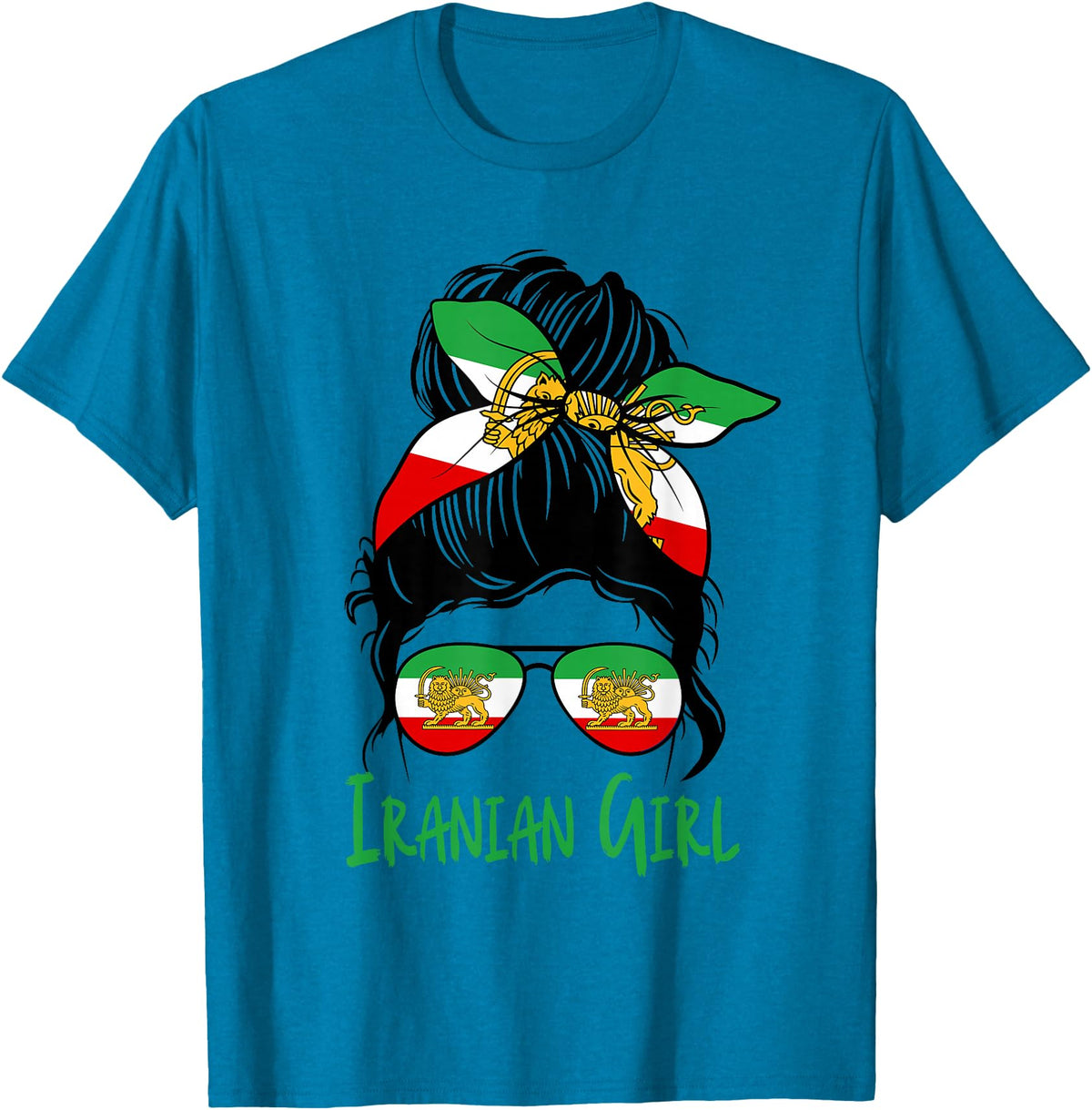 Iran For Women Iranian For Girl Flag Lion Persian T-Shirt - Sapphire Blue