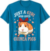 Cute Guinea Pig Co. Just A Girl Who Loves Guinea Pigs Lover Mom Girls Cavy T-Shirt - Sapphire Blue