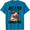 Funny Guinea Pig Pet Lover Rodent Lover Graphics Funny Guinea Pig Pet Lover Rodent Animal Just a Boy Who T-Shirt - Sapphire Blue