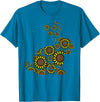 Easter Sunflower Bunny Rabbit Vintage Flower Women Girls Kid T-Shirt in Sapphire Blue