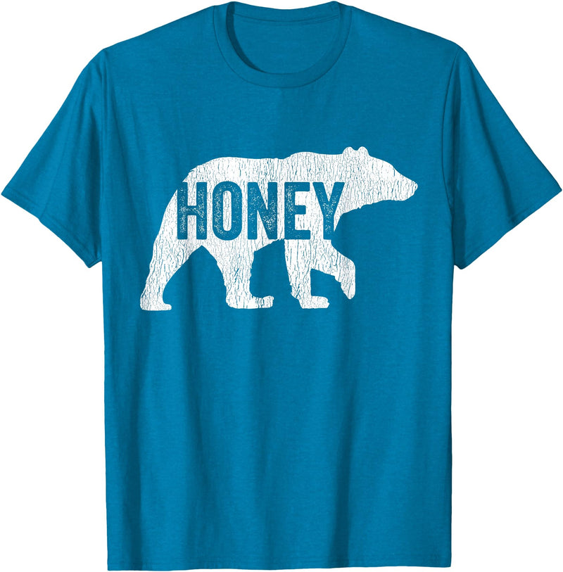 Matching Family Bear by Foxio Honey Bear Matching Family Camping Bear Funny Honey T-Shirt - Sapphire Blue
